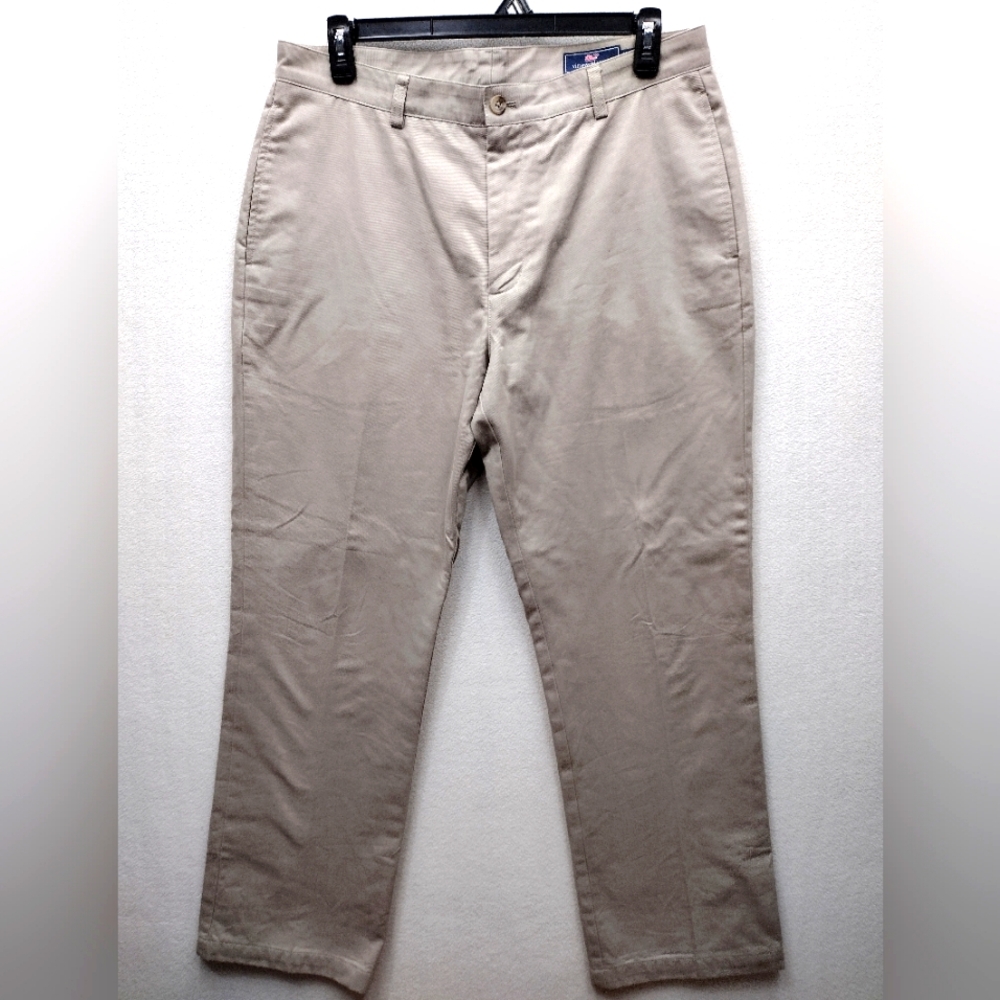 Vineyard Vines Classic Fit Club Pants Mens 36x32 Flannel Lined Chino Golf
